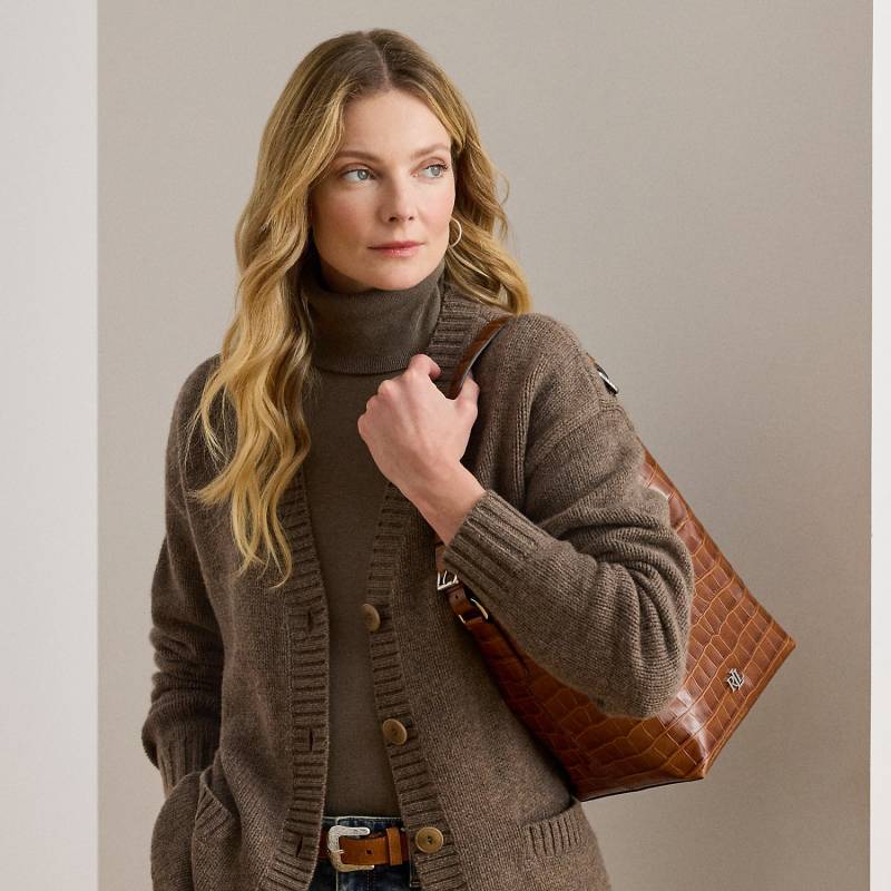 Wollstrickjacke mit V-Ausschnitt Wollstrickjacke mit V-Ausschnitt von Lauren