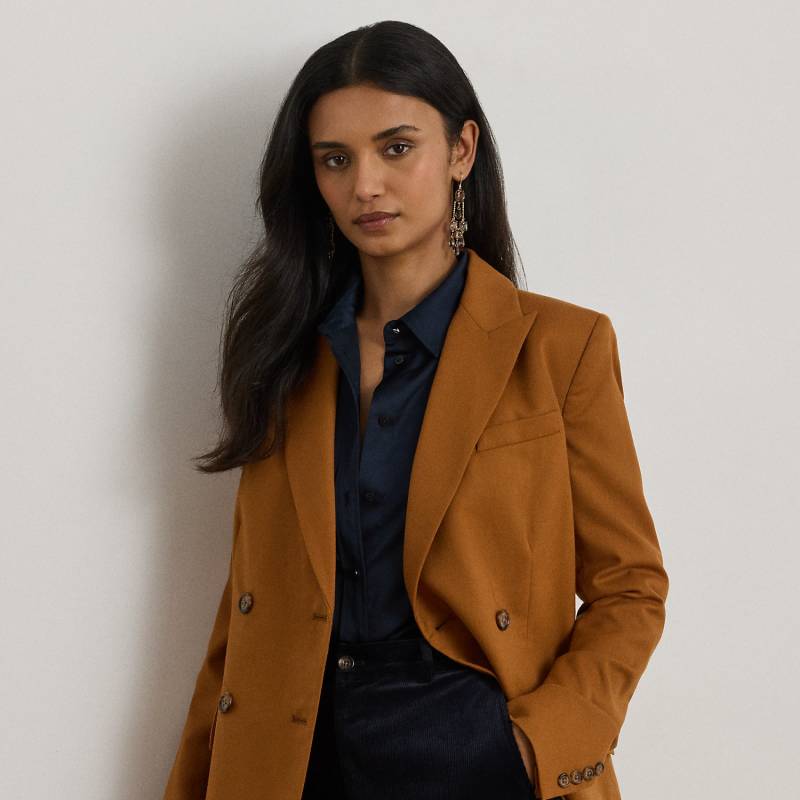 Zweireihiger Blazer aus Wolltwill von Lauren