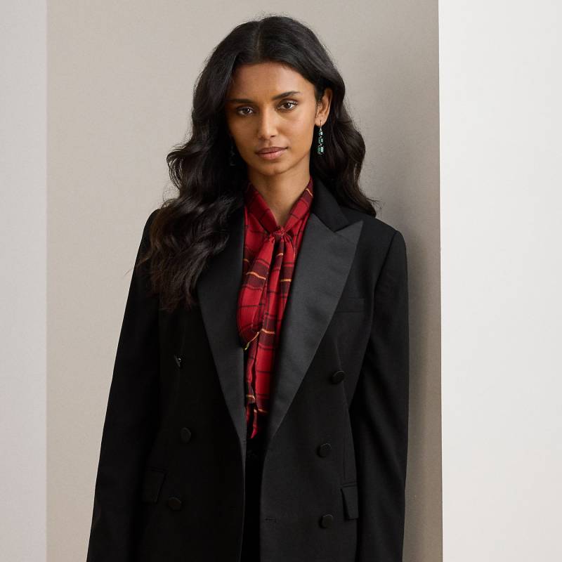 Zweireihiger Blazer mit Satinbesatz Zweireihiger Blazer mit Satinbesatz von Lauren