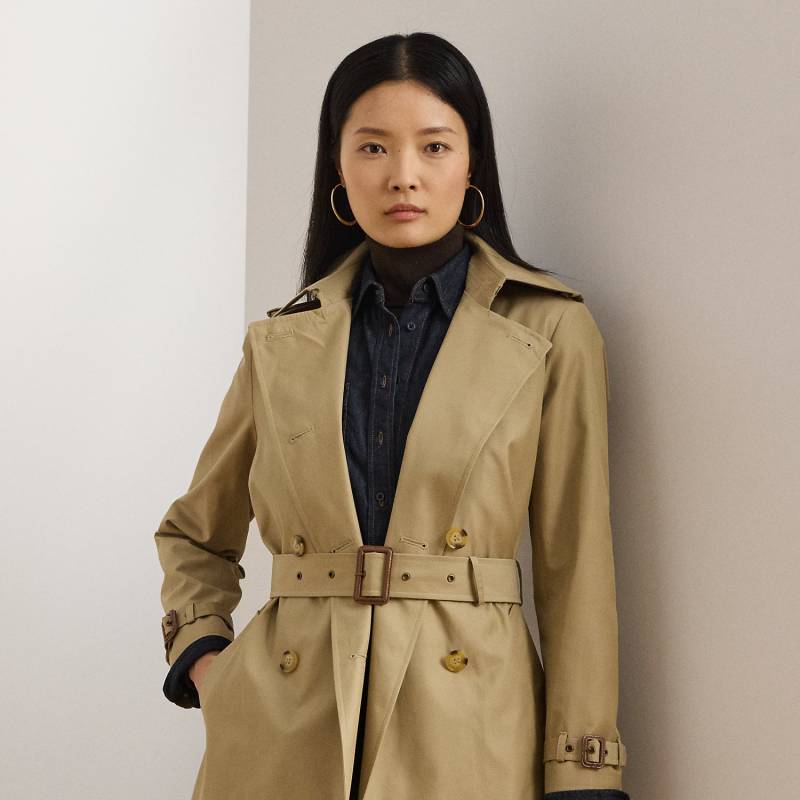 Zweireihiger Trenchcoat mit Baumwolle von Lauren