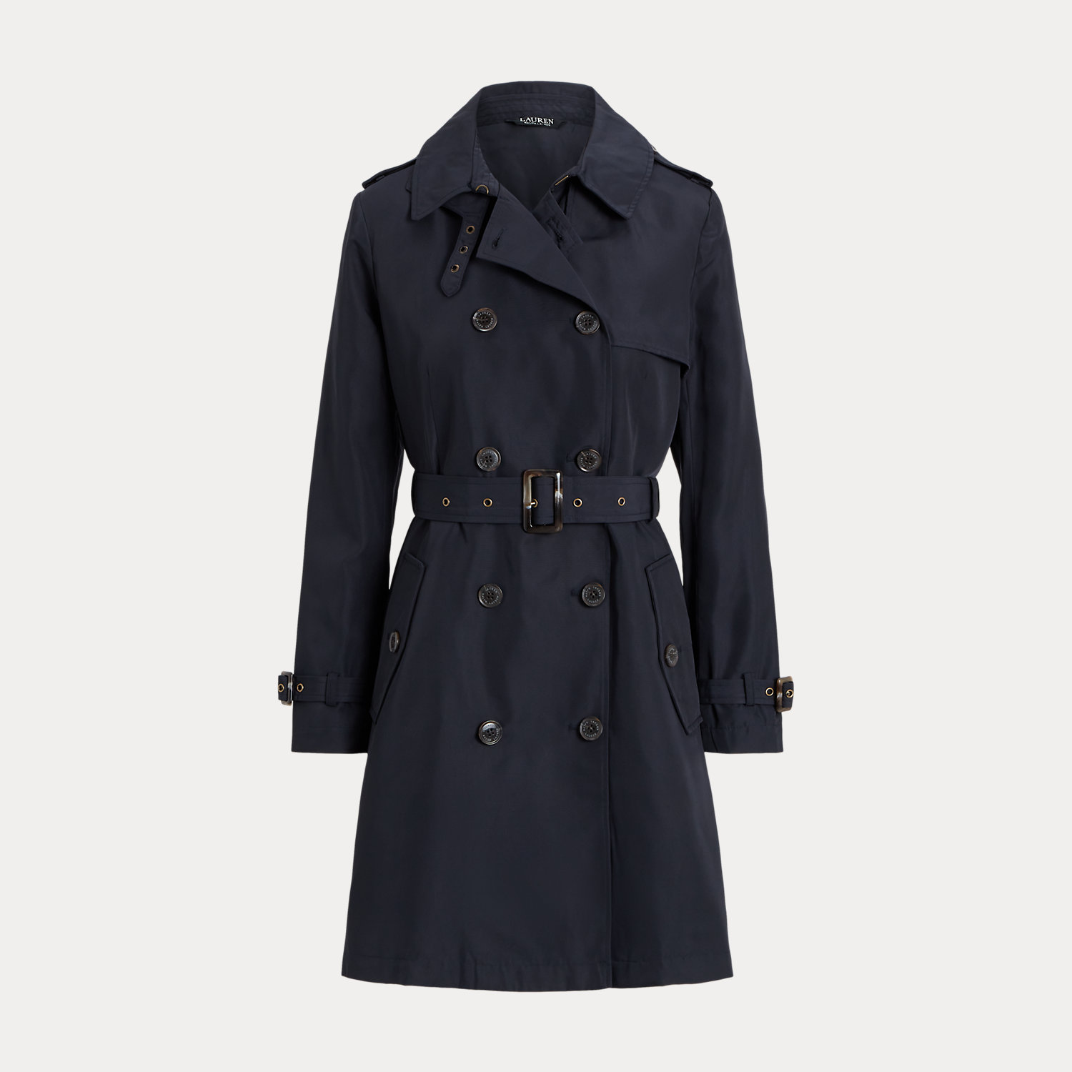 Zweireihiger Trenchcoat mit Gürtel von Lauren