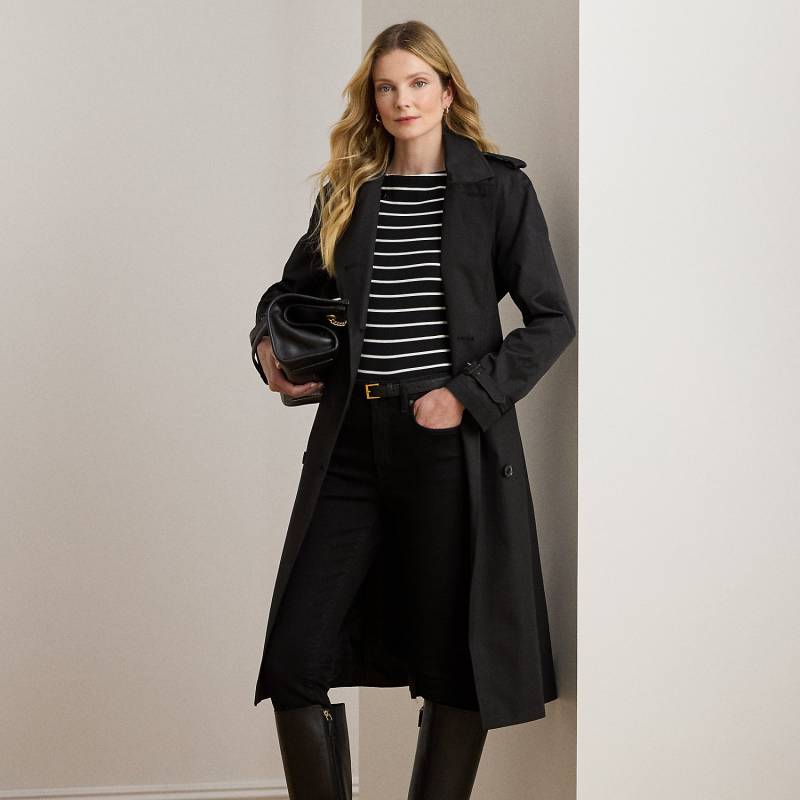 Zweireihiger Trenchcoat mit Gürtel von Lauren