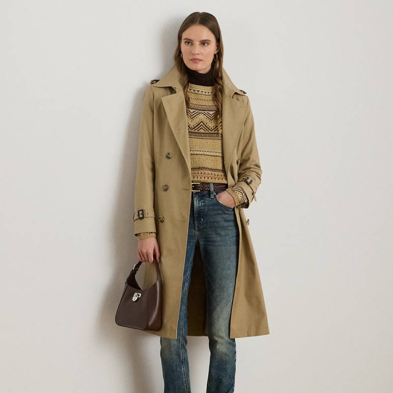 Zweireihiger Trenchcoat mit Gürtel von Lauren