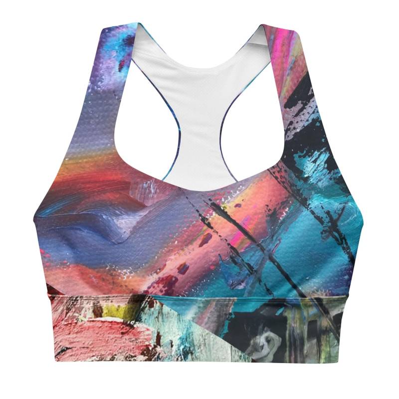 Recycelter Longline-Sport-Bh Mit Allover-Druck von LaurettaHildegard