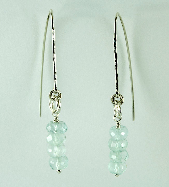 Aquamarin Ohrringe, Und Sterling Silber, Lange Baumeln Moderner Schmuck Aquamarin Ohrringe, Und Sterling Silber, Lange Baumeln Moderner Schmuck von LaurieRobertsJewelry