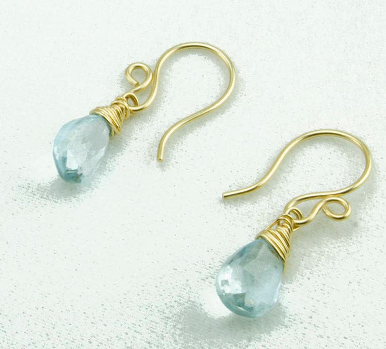 Blautopas Ohrringe, Moderne Einfache Schmuck, Blau Und Gold, Ohrringe Blautopas Ohrringe, Moderne Einfache Schmuck, Blau Und Gold, Ohrringe von LaurieRobertsJewelry