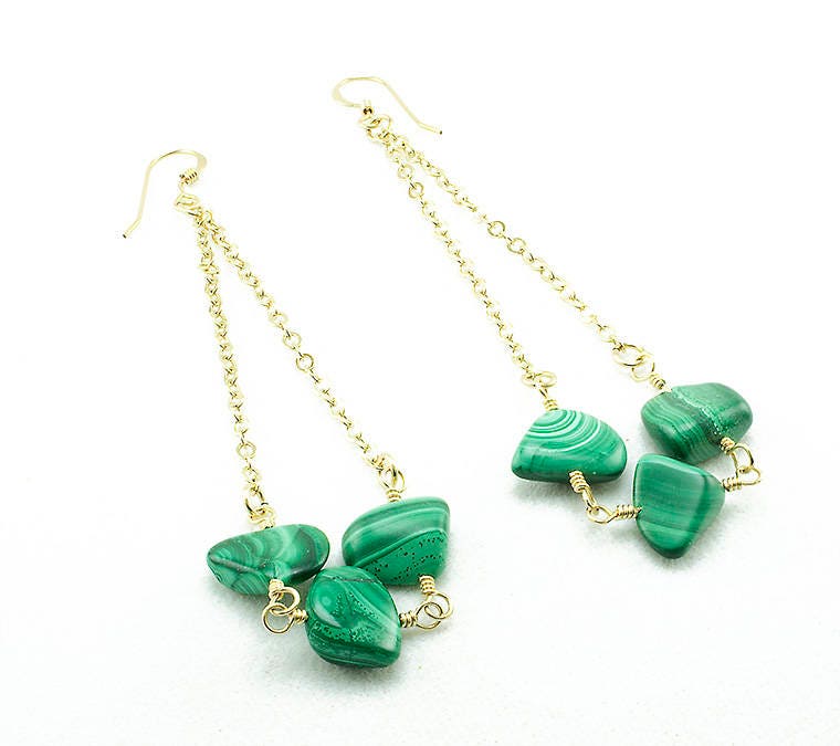 Malachit Ohrringe, Grüne Lange Moderne Baumeln Grün Und Gold Schmuck Malachit Ohrringe, Grüne Lange Moderne Baumeln Grün Und Gold Schmuck von LaurieRobertsJewelry
