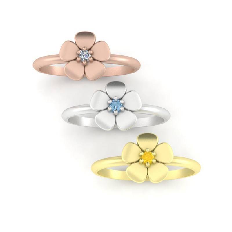 Blumen Geburtsstein Ring Wählen Sie Den Geburtsmonat Mutter Oma Push Geschenk, Lifetime Care Plan Enthalten, Echte Edelsteine - Ls4574 von LaurieSarahDesigns