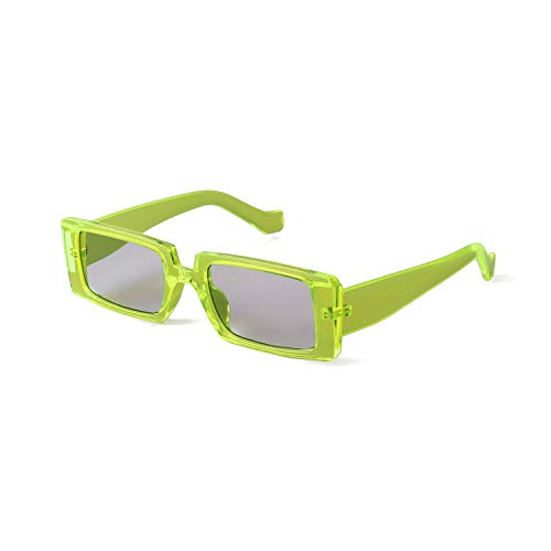 Laurinny Rechteck Sonnenbrille für Damen Herren 90er Mode Wide Square Frame Retro Chunky Sonnenbrille von Laurinny