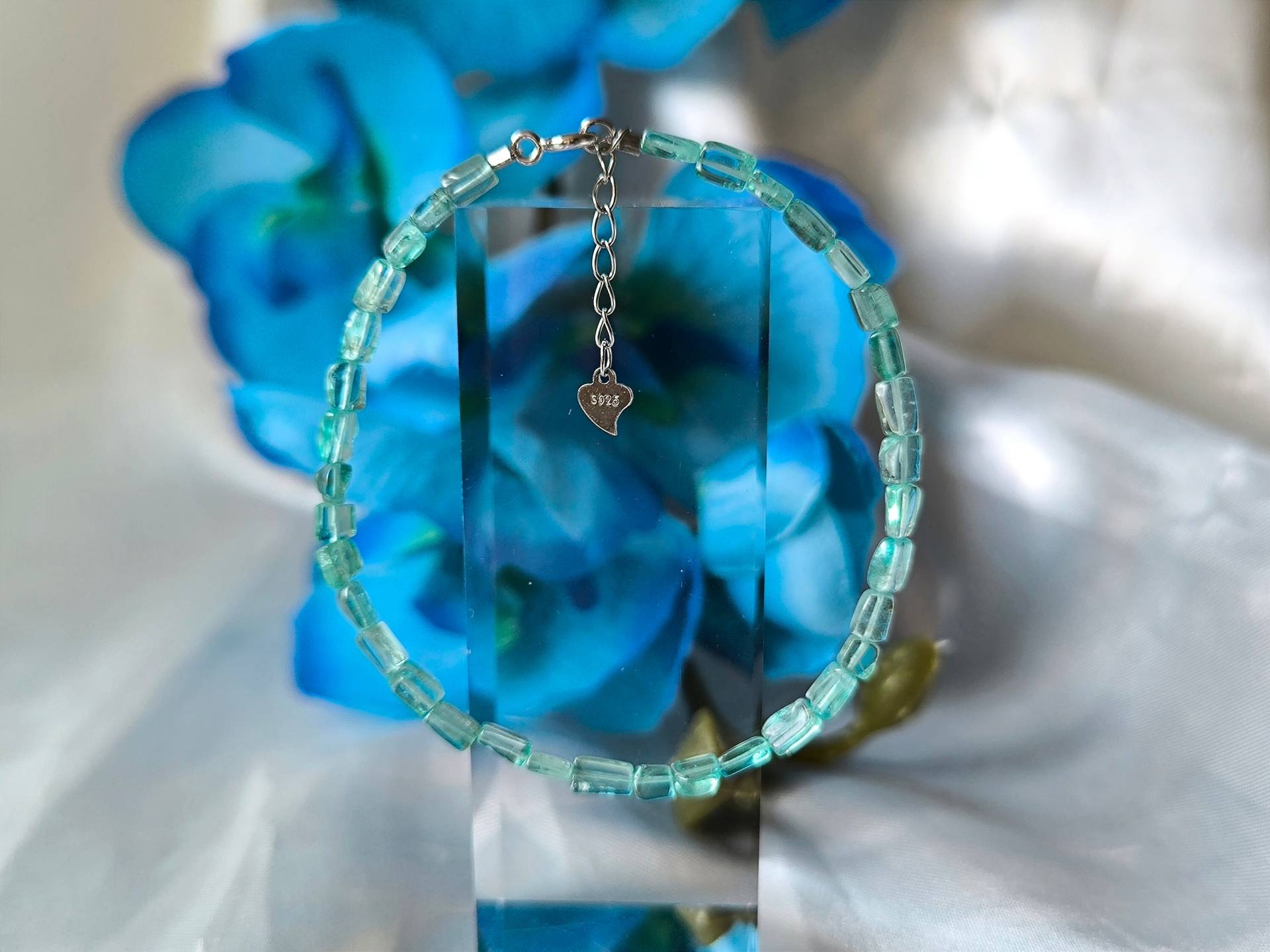 Apatit Armband 925 Silber Blau Apatite Apatit Armband 925 Silber Blau Apatite von Lauritasschmuck
