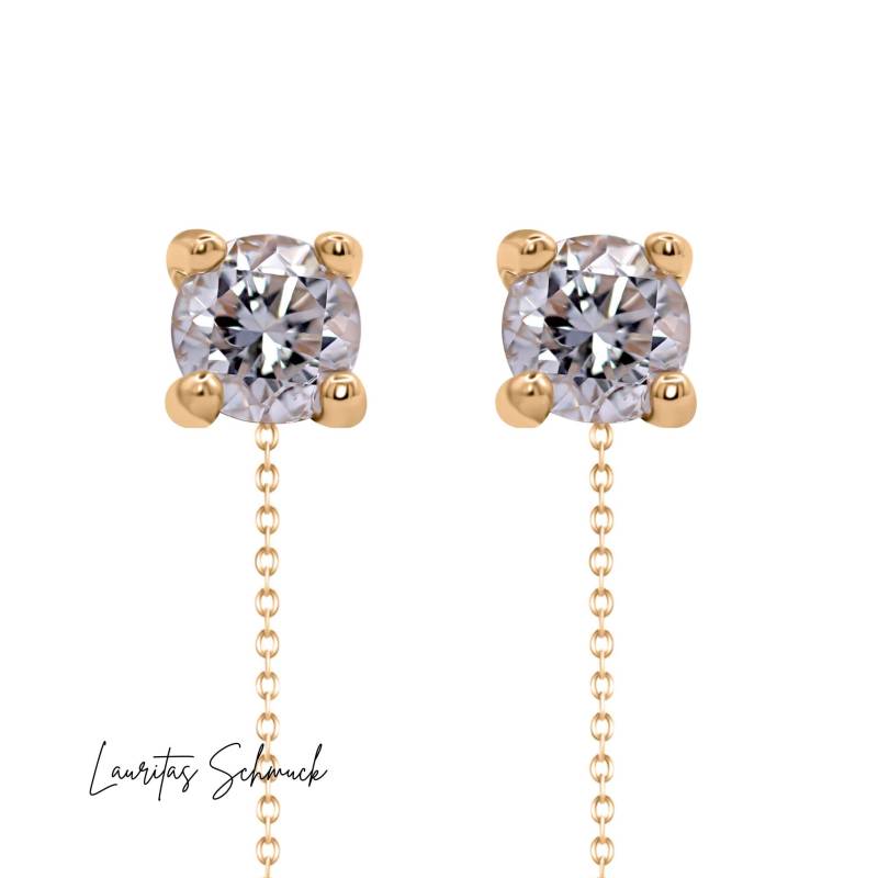 Diamant Ohrstecker 750 Gold 18K 0, 20 Kt von Lauritasschmuck