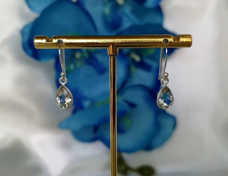 Grüne Amethyst Ohrstecker 925Er Silber Grün Neu Damen Schmuck Natürlich Ohrringe Hänger Silberschmuck Edelstein Boho Handgemacht von Lauritasschmuck