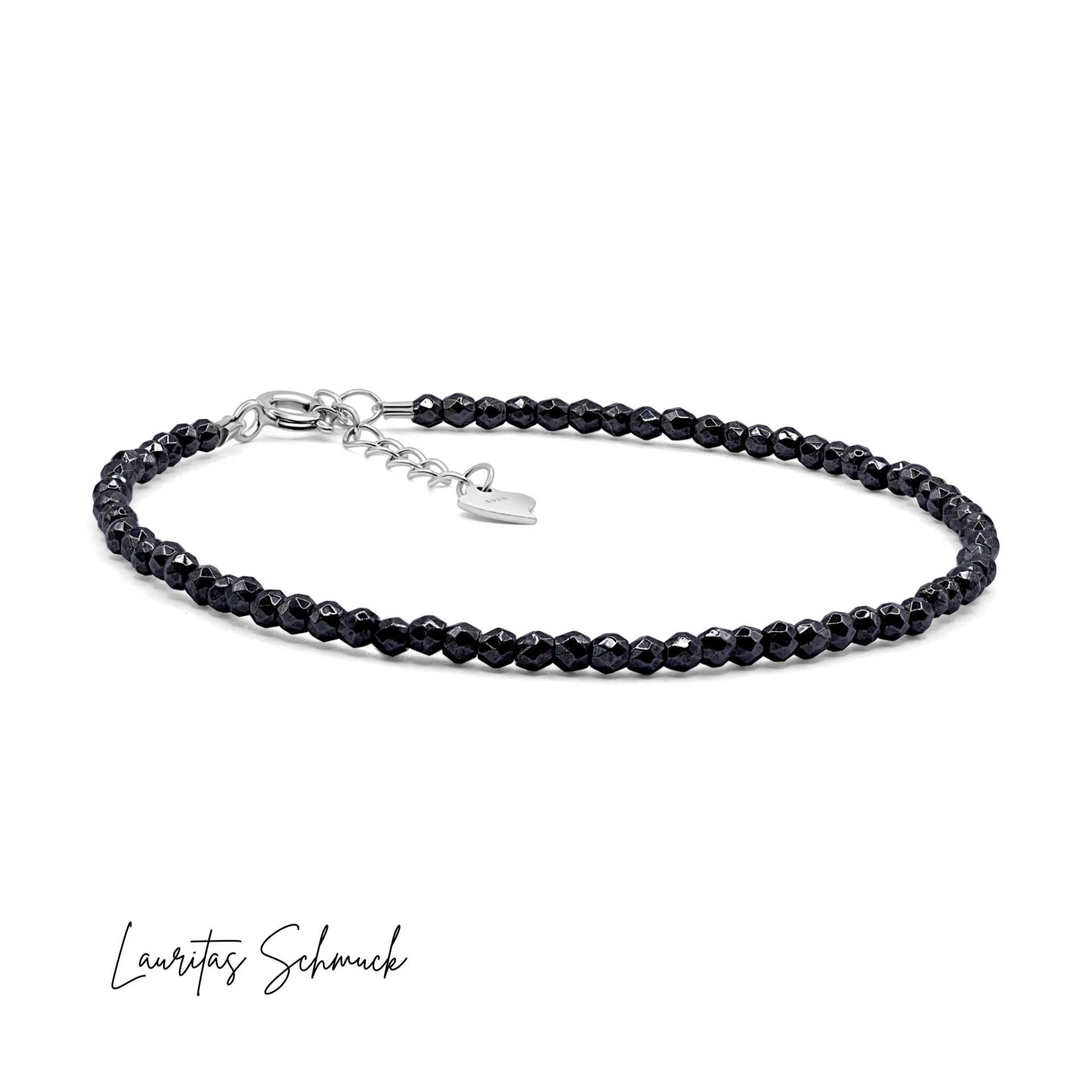 Hämatit Armband 925 Silber Edelstein Schmuck von Lauritasschmuck