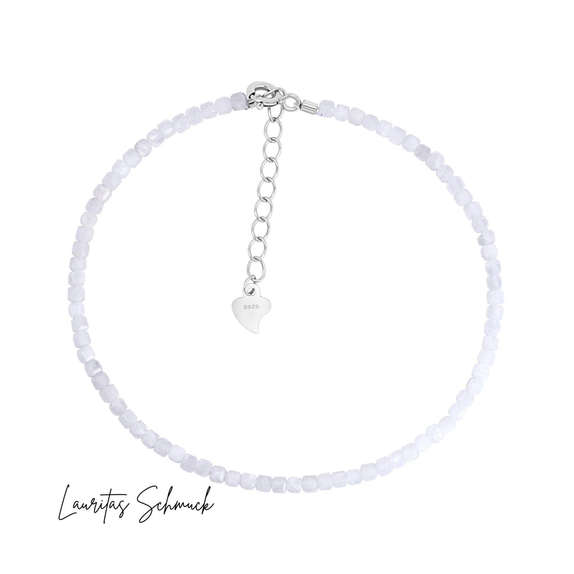 Mondstein Armband 925 Silber Naturstein von Lauritasschmuck