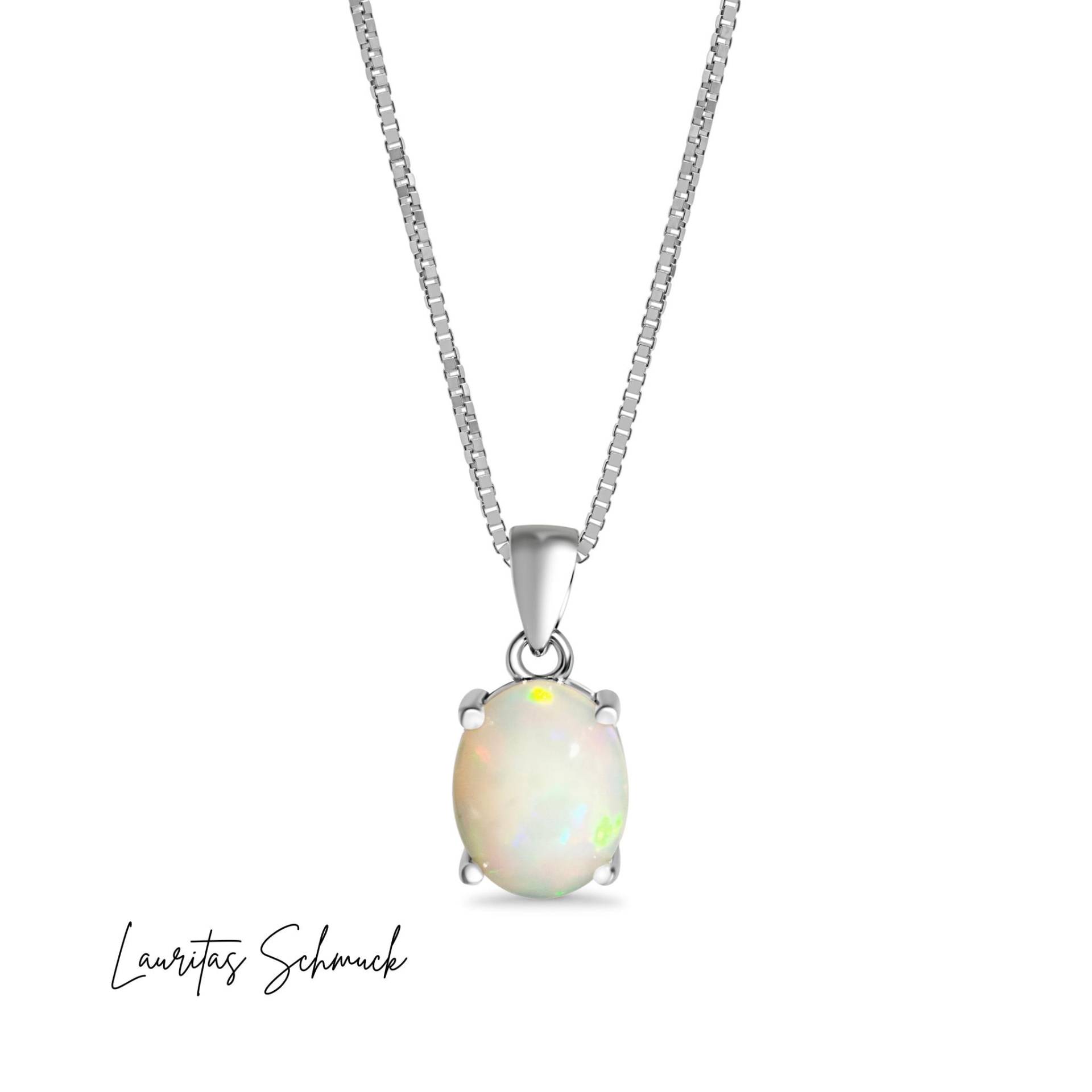 Opal Anhänger 925 Silber Naturstein von Lauritasschmuck