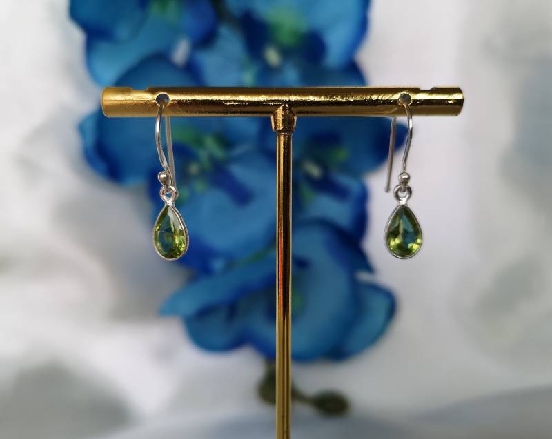 Peridot Ohrstecker 925Er Silber Grün Neu Damen Schmuck Natürlich Edelsteine Hängend Boho Handgemacht Silberschmuck Geburtsstein August von Lauritasschmuck