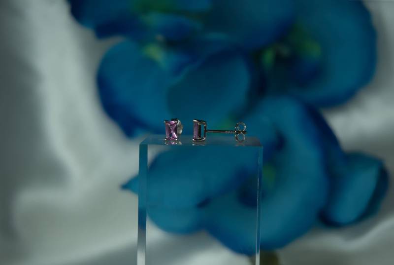 Pink Saphir Ohrstecker Ohrringe 925 Silber Rosa von Lauritasschmuck