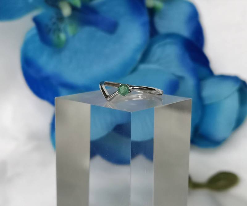 Smaragd Ring Kolumbien 925 Silber Echt Damen Schmuck Neu Edelstein Natürlich Handgemacht Silberschmuck Fein Filigran Geburtsstein Mai von Lauritasschmuck
