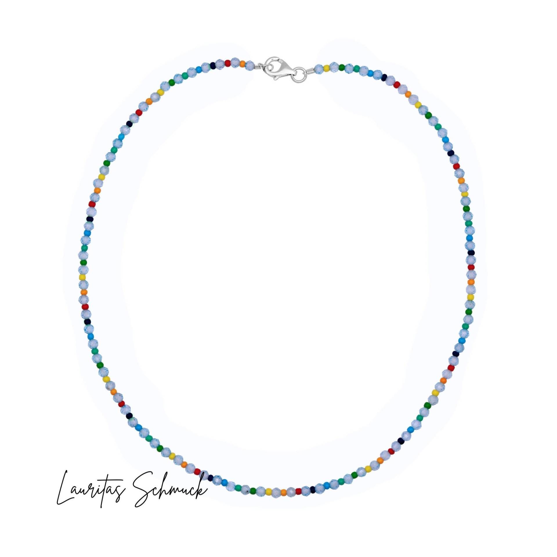 Topas Halskette 925 Silber Edelstein Topaz von Lauritasschmuck
