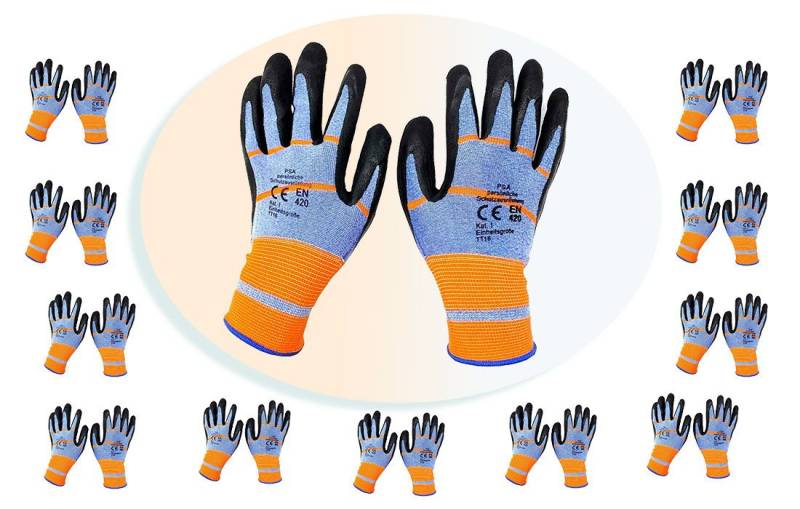 Lauroo Arbeitshandschuhe 12 Paar Arbeitsschutzhandschuhe Ultra Flex (12-St) von Lauroo