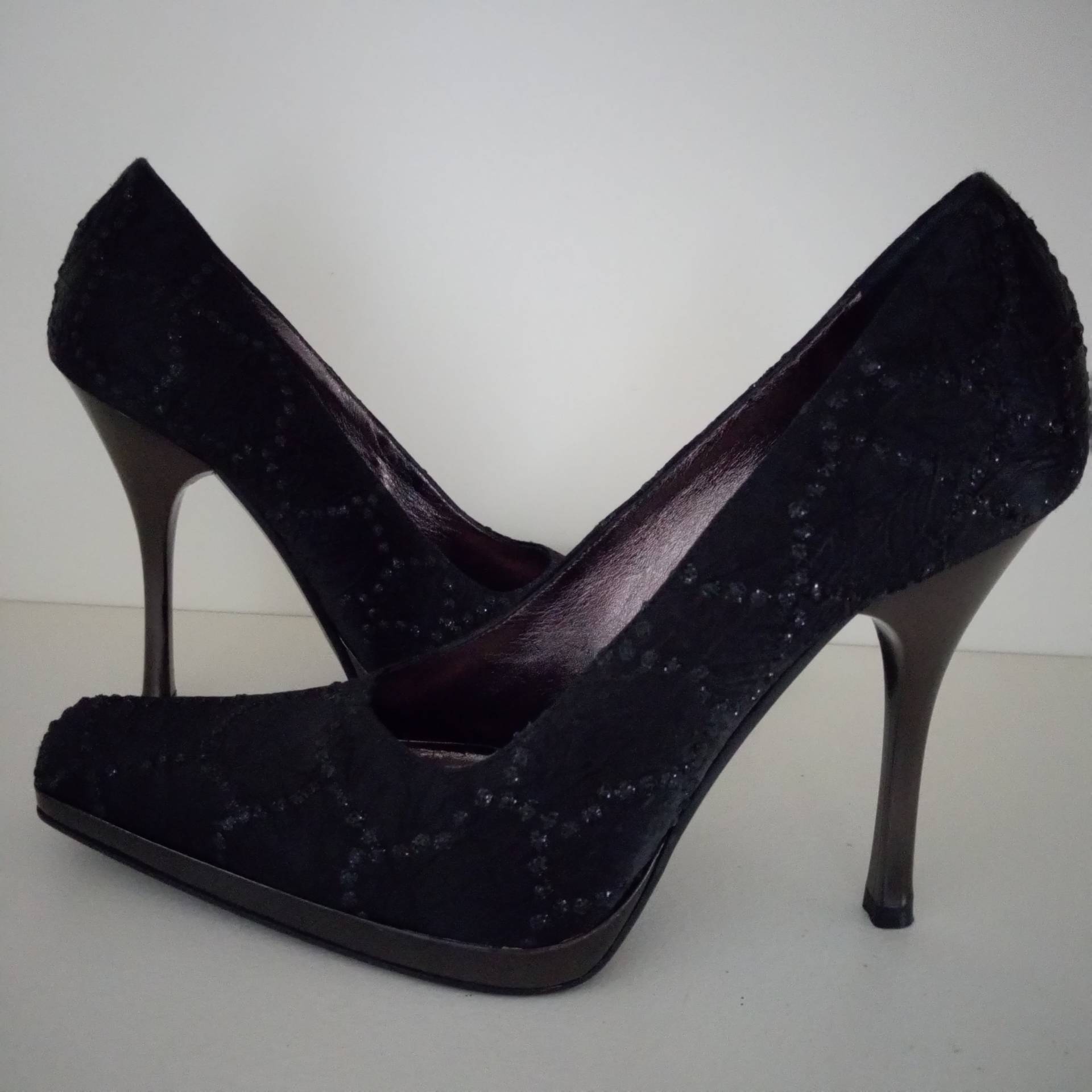 Casadei Escarpins En Cuir Noir Scintillant Pointure 35 1/2 Italien 36 France Casadei Escarpins En Cuir Noir Scintillant Pointure 35 1/2 Italien 36 France von Lauryneboutique