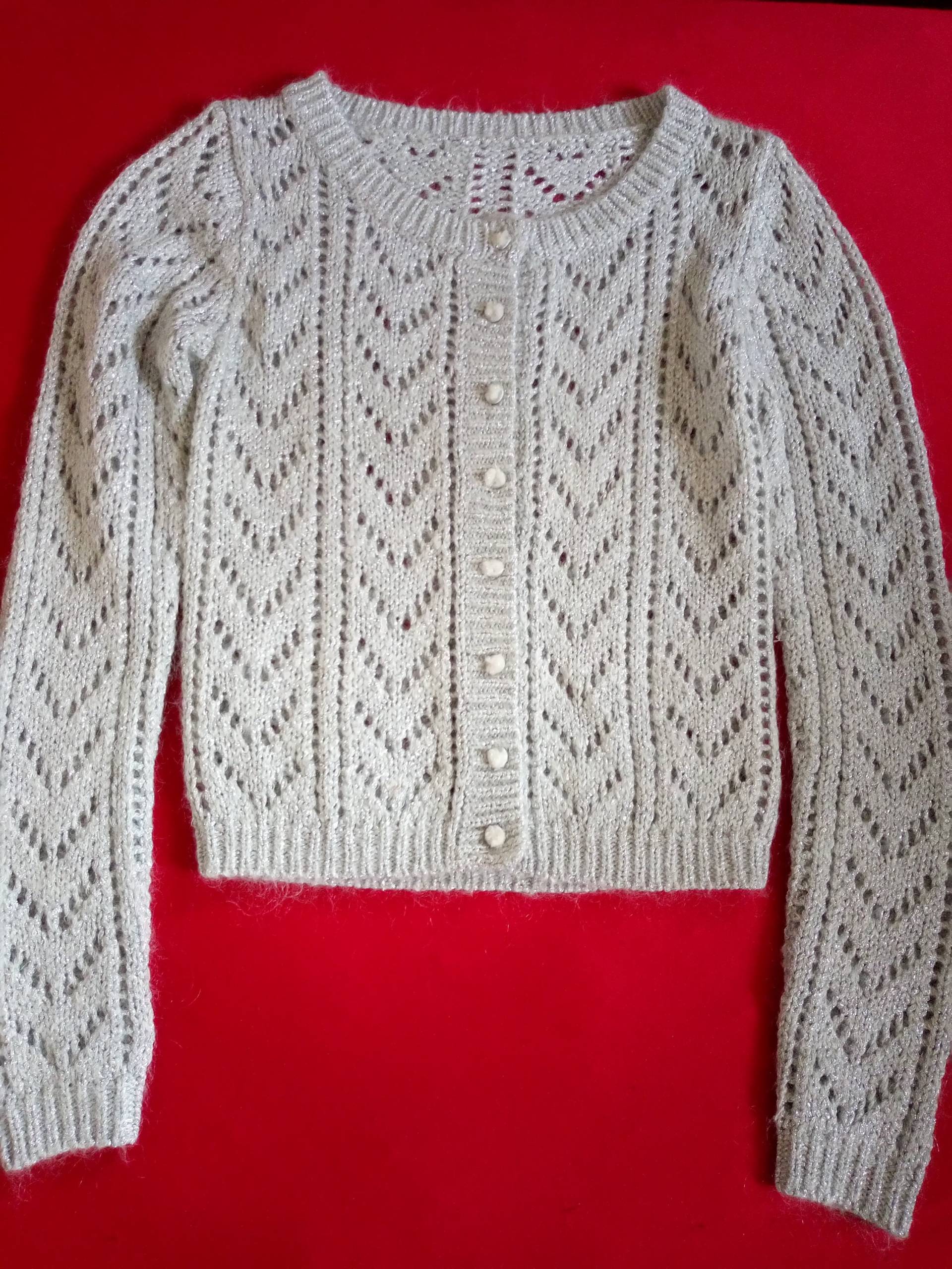 Vintage-Gewölbe Aus Silbergrauer Wolle, T. M/38 De Vintage-Gewölbe Aus Silbergrauer Wolle, T. M/38 De von Lauryneboutique