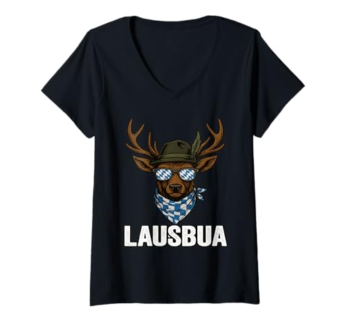 Damen Lausbua Bayern Herren Trachten Kinder Jungen Trachten T-Shirt mit V-Ausschnitt Damen Lausbua Bayern Herren Trachten Kinder Jungen Trachten T-Shirt mit V-Ausschnitt von Lausbua Bayern Oktoberfest Trachten