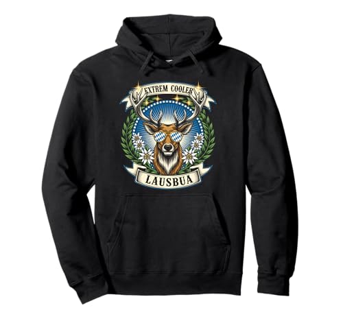 Lausbua Extrem Cooler Hirsch Bayern Oktoberfest Jungen Pullover Hoodie Lausbua Extrem Cooler Hirsch Bayern Oktoberfest Jungen Pullover Hoodie von Lausbua Bekleidung Herren TrachtenBekleidung