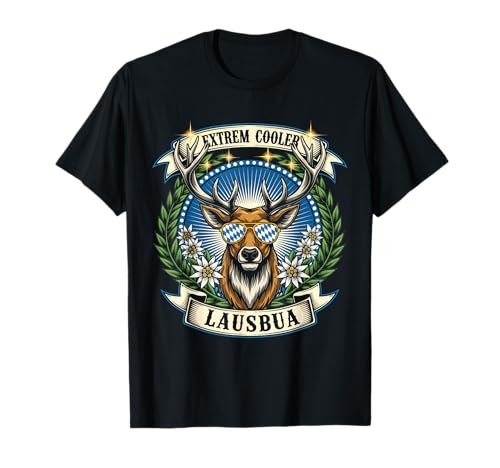 Lausbua Extrem Cooler Hirsch Bayern Oktoberfest Jungen T-Shirt Lausbua Extrem Cooler Hirsch Bayern Oktoberfest Jungen T-Shirt von Lausbua Bekleidung Herren TrachtenBekleidung