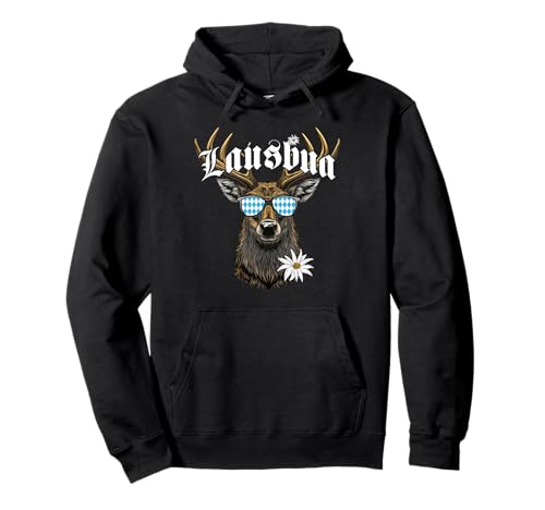 Lausbua Lausbub Trachtenhemd Bayern Herren Kinder Pullover Hoodie von Lausbua Hirsch Trachtenshirt Bayern Oktoberfest