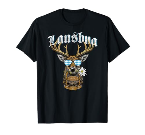 Lausbua Lausbub Trachtenhemd Bayerisch Herren Kinder T-Shirt Lausbua Lausbub Trachtenhemd Bayerisch Herren Kinder T-Shirt von Lausbua Hirsch Trachtenshirt Bayern Oktoberfest