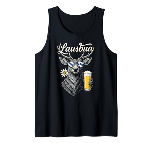 Herren Lausbua Trachtenhemd Tracht Hirsch Bayern lustig Herren Tank Top von Lausbua Hirsch Trachtenshirt bayrisches Volksfest
