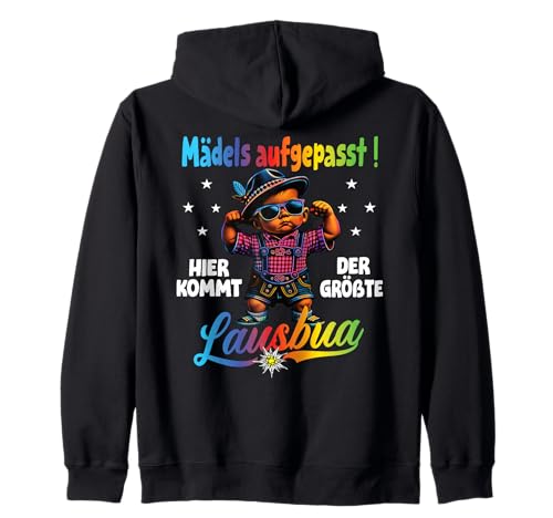 Extrem Cooler Lausbua Herren Trachten Kinder Tracht Kapuzenjacke von Lausbua Lederhose Trachtenshirt Jungs