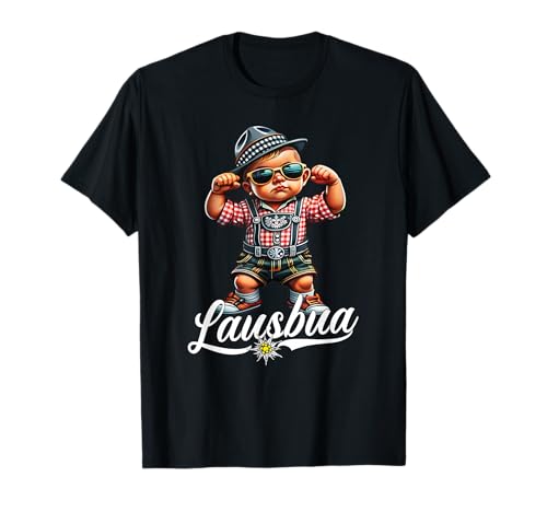 Extrem Cooler Lausbua Herren Trachten Kinder Tracht T-Shirt von Lausbua Lederhose Trachtenshirt Jungs