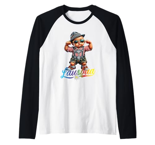 Herren Extrem Cooler Lausbua Herren Trachten Kinder Tracht Raglan von Lausbua Lederhose Trachtenshirt Jungs