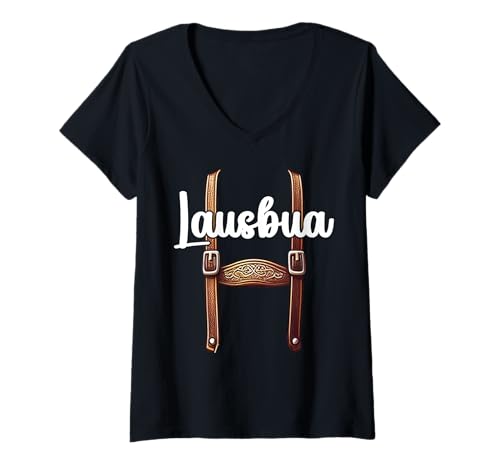 Damen Lausbua Oktoberfest Trachtenshirt Kinder Bayerischer Tracht T-Shirt mit V-Ausschnitt Damen Lausbua Oktoberfest Trachtenshirt Kinder Bayerischer Tracht T-Shirt mit V-Ausschnitt von Lausbua Oktoberfest Bayerische Tracht Herren