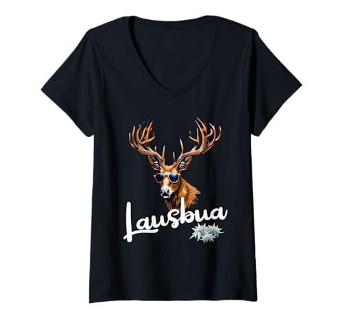Damen Lausbua für Herren Trachtenshirt Passend für Oktoberfest T-Shirt mit V-Ausschnitt von Lausbua T-Shirt Herren Trachtenshirt Oktoberfest