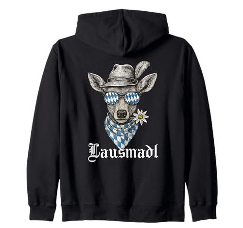 Lausmadl Bayern Edelweiß Cool Dirndl Tracht Ersatz Wiesn Reh Kapuzenjacke von Lausmadl Edelweiss Trach Ersatz Edel Cool Bayrisch