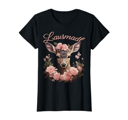 Reh Hirsch T-Shirt Damen Trachtenshirt Dirndl Shirt Trachten T-Shirt Reh Hirsch T-Shirt Damen Trachtenshirt Dirndl Shirt Trachten T-Shirt von Lausmadl Hirsch mit Blumen Trachtenshirt Damen Reh