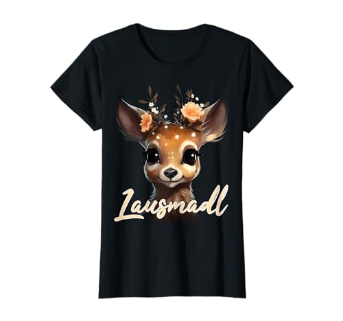 Reh Hirsch T-Shirt Damen Trachtenshirt Dirndl Shirt Trachten T-Shirt Reh Hirsch T-Shirt Damen Trachtenshirt Dirndl Shirt Trachten T-Shirt von Lausmadl Hirsch mit Blumen Trachtenshirt Damen