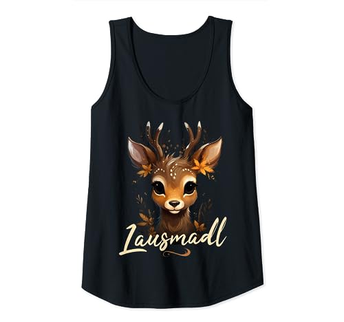 Trachtenshirt Dirndl Shirt Hirsch T-Shirt Damen Trachten Tank Top Trachtenshirt Dirndl Shirt Hirsch T-Shirt Damen Trachten Tank Top von Lausmadl Hirsch mit Blumen Trachtenshirt Damen