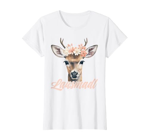 Lausmadl Trachtenshirt Lausdirndl Tracht Dirndl Damen T-Shirt Lausmadl Trachtenshirt Lausdirndl Tracht Dirndl Damen T-Shirt von Lausmadl Madl Hirsch Blumen Kostüm Damen