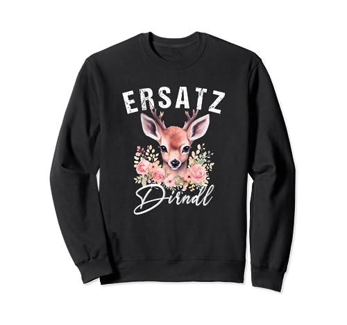 Ersatzdirndl Damen Frauen Trachten Ersatz Volksfest Dirndl Sweatshirt von Lausmadl Volksfest Dult Trachtenoutfit Dirndl Reh