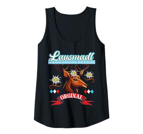 Damen Ersatz Tracht Lausmadl Bayern Hirsch MADL Trachten Damen Tank Top von Lausmadl aus Bayern Frauen Tirol
