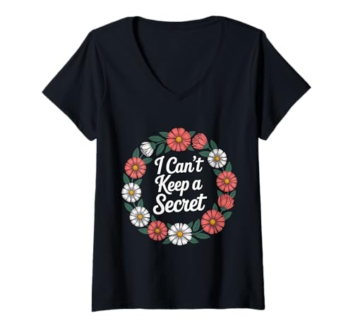 Damen I Can't Keep A Secret Extrovert Talkative Personality - T-Shirt mit V-Ausschnitt Damen I Can't Keep A Secret Extrovert Talkative Personality - T-Shirt mit V-Ausschnitt von Laute Extrovertierte Vibes