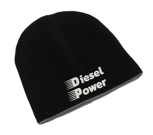 Diesel Power Cars Unisex Bestickte Doppelschicht Beanie Wintermütze Art, Schwarz , One size von Lauthings