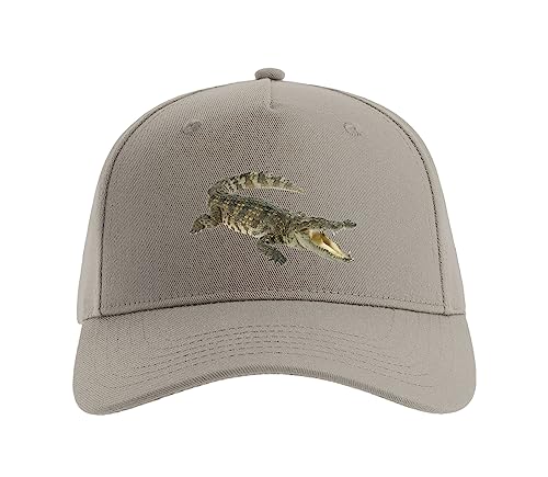 Krokodil-Geist Tier Reptilien Alligator Baseball Cap Flexfit Urban Curved Bill Dad Hat Sport, grau, One size von Lauthings
