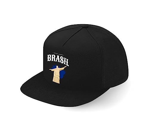 Lauthings Brasilien Rio De Janeiro Statue Fullcap Flat Bill Classic Snapback Cap, Schwarz , One size von Lauthings