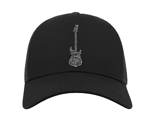 Lauthings Guitar from Musical Note Unisex Baseball Adjustable Snapback Mesh Trucker Cap Sport, Schwarz , One size Lauthings Guitar from Musical Note Unisex Baseball Adjustable Snapback Mesh Trucker Cap Sport, Schwarz , One size von Lauthings