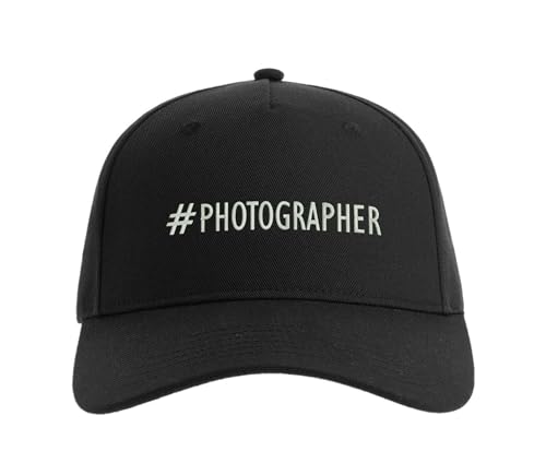 Lauthings Hashtag Fotograf Baseball Cap Bestickt Herren Mütze Unisex Sport Schwarz, Schwarz , Einheitsgröße von Lauthings